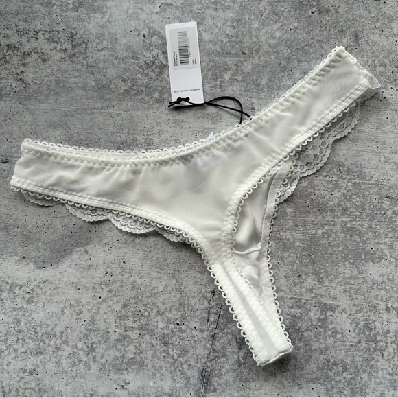 KAT THE LABEL Arabella Lace Thong Ivory Size Small - Picture 8 of 8